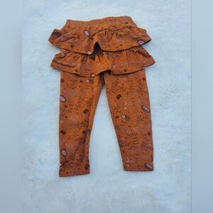 Kids Ruffled Brown Floral Bottoms Size 18m